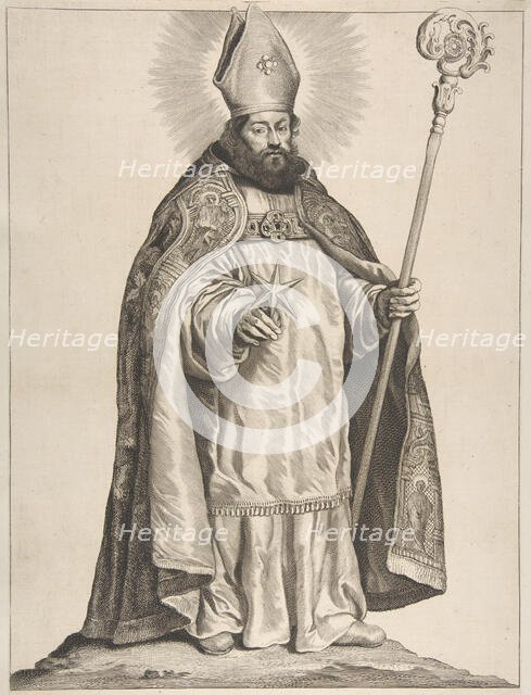 St. Swithbert, 1650. Creator: Cornelis de Visscher.