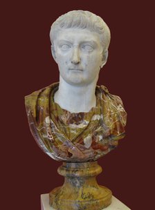 Bust of Tiberius, 1st H. 1st cen. AD. Artist: Art of Ancient Rome, Classical sculpture  