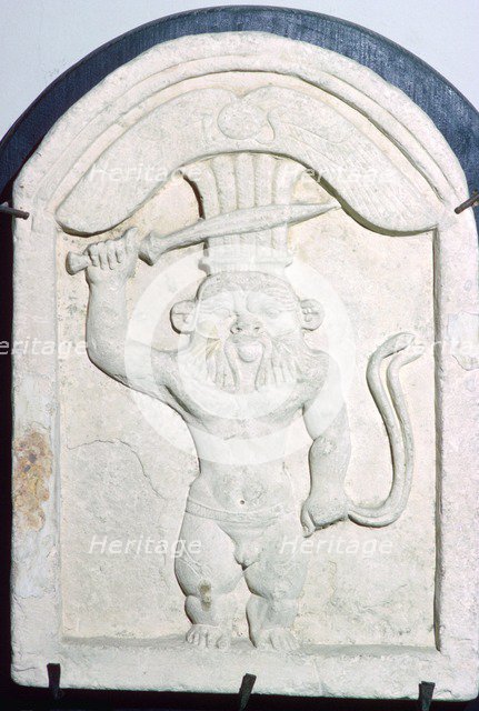 Egyptian frieze of the Egyptian god Bes. Artist: Unknown