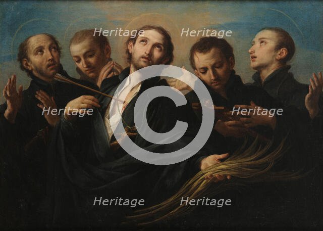 The Five Jesuit Martyrs of Cuncolim, ca. 1695. Creator: Conca, Sebastiano (1680-1764).
