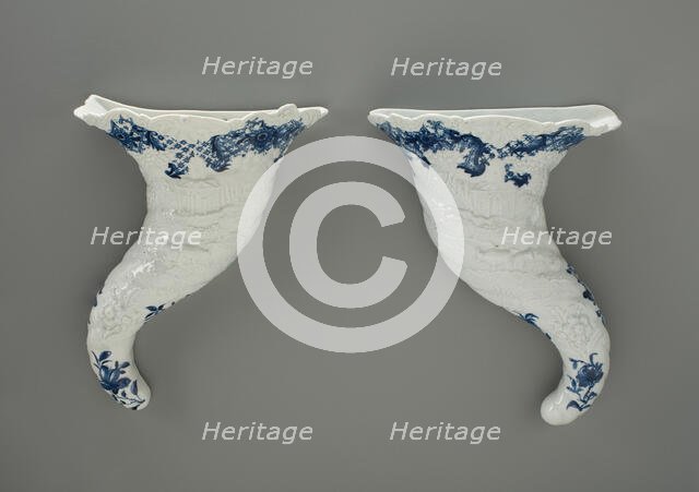 Wall Pocket (one of a pair), Worcester, c. 1756-1758. Creator: Royal Worcester.