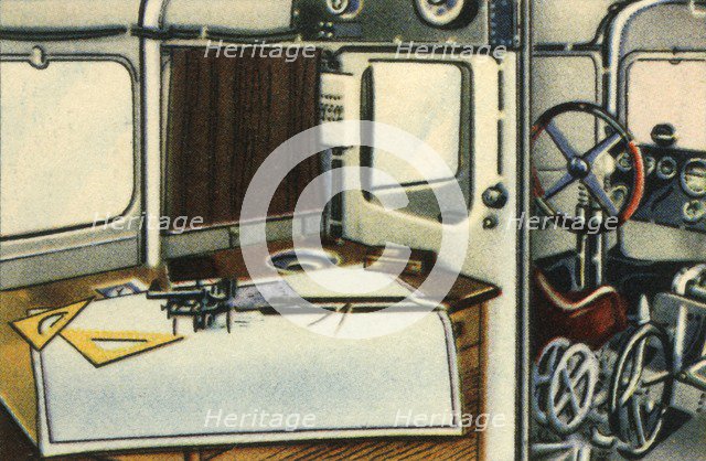 Dornier Do X flying boat navigation room, 1920s, (1932).  Creator: Unknown.