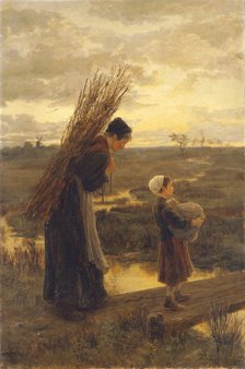'They homeward went their weary way', 1870-1890. Artist: Alice Mary Morgan