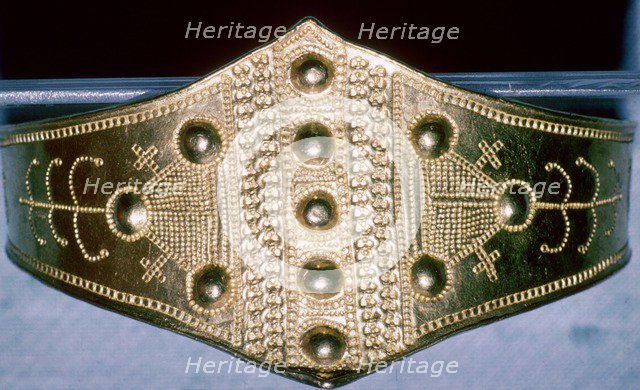 Viking gold arm-ring with tree of life symbols, 9th century. Artist: Unknown