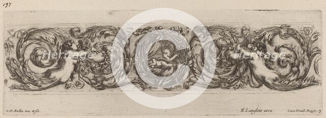 Ornamental Frieze with Cupid and Psyche, probably 1648. Creator: Stefano della Bella.