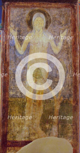 Saint Onuphrius. Artist: Ancient Russian frescos  