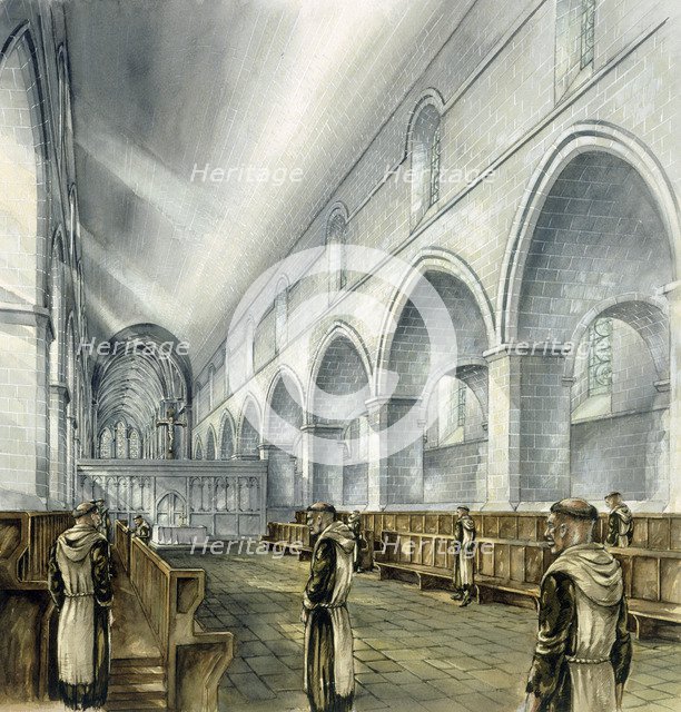 Rievaulx Abbey, 13th century, (c1990-2010). Artist: Peter Dunn.