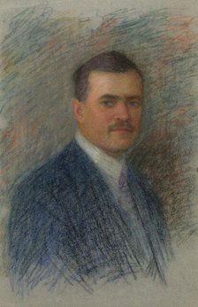 Portrait of a Man, Study, 1916-1917. Creator: Maria Wiik.