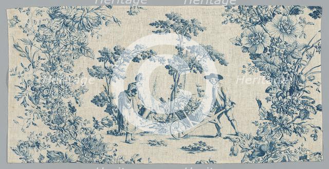 Fragment of Printed Cotton, c. 1785. Creator: Unknown.