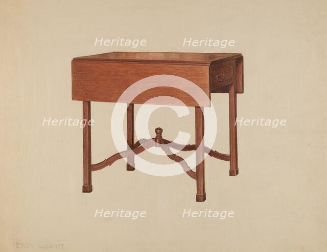 Pembroke Table, c. 1938. Creator: Henry Granet.