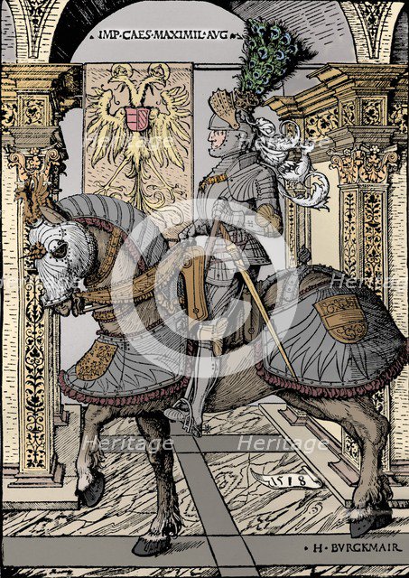 'Portrait of the Emperor Maximilian', 1518. Artist: Hans Burgkmair, the Elder.