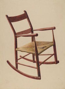 Child's Rocking Chair, c. 1942. Creator: Herman O. Stroh.