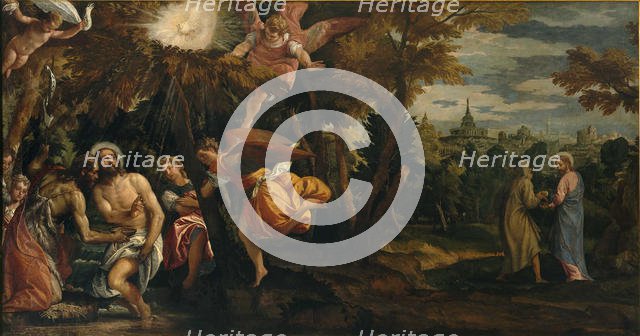 The Baptism and the Temptations of Christ, 1582. Creator: Veronese, Paolo (1528-1588).