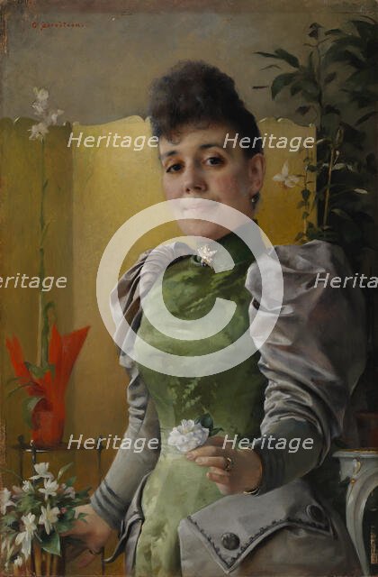 Portrait Mrs Maria von Wahlberg (née Sinebrychoff), 1892. Creator: Gunnar Berndtson.