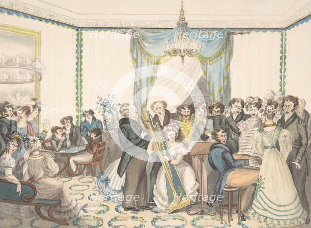 A Concert, 1820-30. Creator: Attributed to Granddaughters of Dr. Samuel Parr.