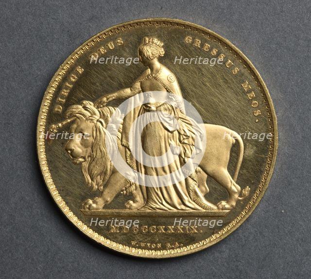 Five Pounds (reverse), 1839. Creator: William Wyon (British).