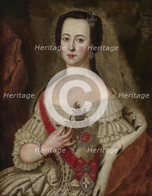 Portrait of Empress Catherine II (1729-1796). Creator: Lisiewska, Anna Rosina (1713-1783).