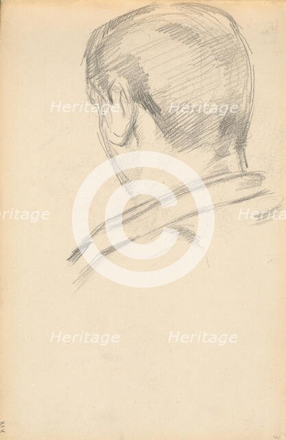 Head of a Boy Seen from Behind, c. 1885. Creator: Paul Cezanne.