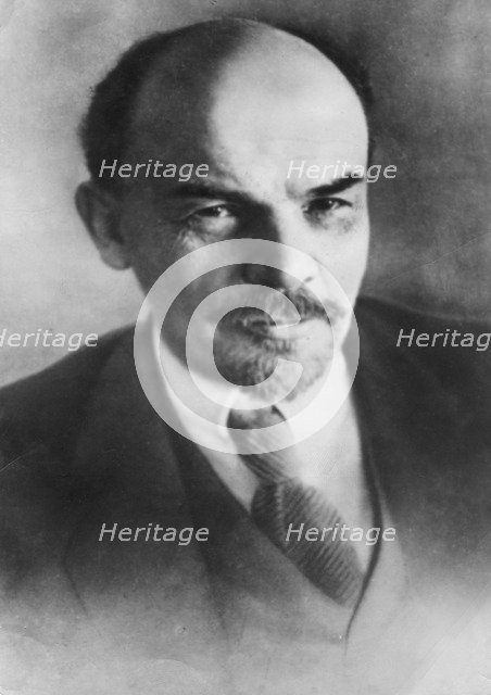 Vladimir Ilich Ulyanov (Lenin), Russian Bolshevik revolutionary and politician, 1918. Artist: Unknown