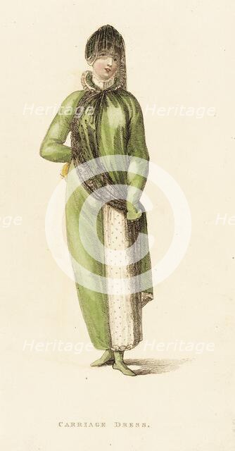 Fashion Plate (Carriage Dress), 1811. Creator: Rudolph Ackermann.