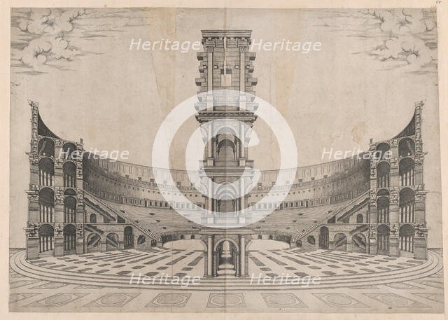 Speculum Romanae Magnificentiae: Interior Reconstruction of the Colosseum, 16th ce..., 16th century. Creator: Anon.