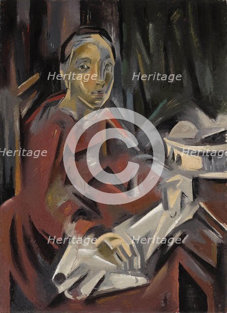 Femme assise (Seated Woman), c1928. Creator: Blanchard, María (1881-1932).