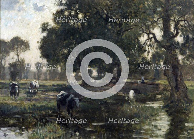 The brook, 1911. Creator: Bertram Priestman.