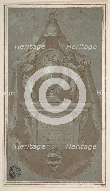 Design for a Wall Tomb, 1590-1610. Creator: Avanzino Nucci.