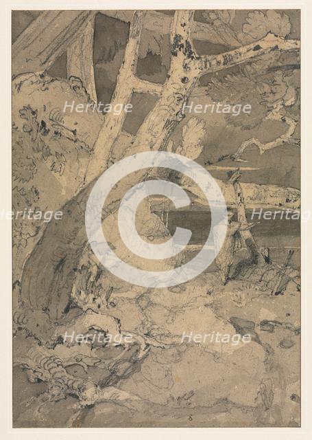 Traveler in a Woodland Landscape, 1806. Creator: John Sell Cotman (British, 1782-1842).