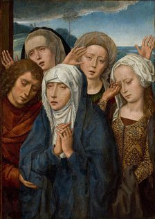 The Mourning Virgin with Saint John and the Pious Women from Galilee, 1485-1490. Creator: Memling, Hans (1433/40-1494).