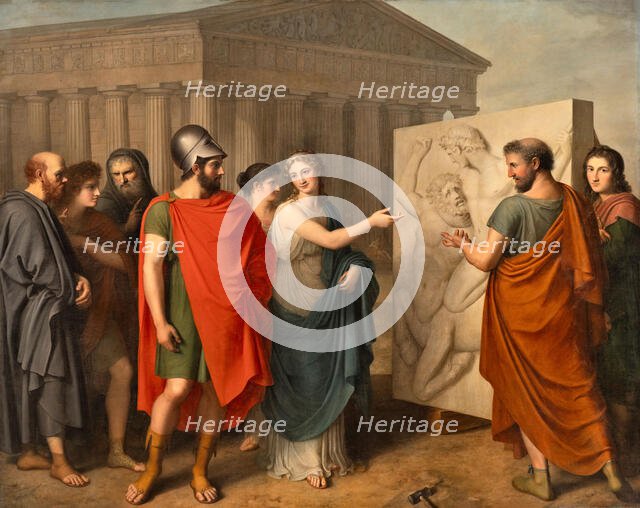 Pericles admires the works of Phidias at the Parthenon, 1811-1813. Creator: Landi; Gaspare (1756-1830).