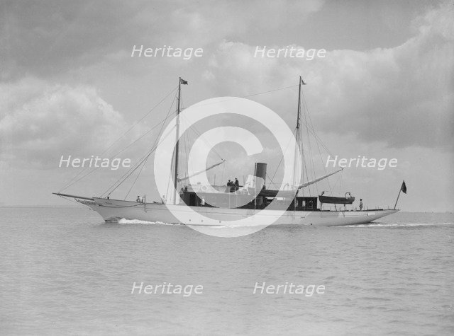 The steam yacht 'Ursula', 1911. Creator: Kirk & Sons of Cowes.