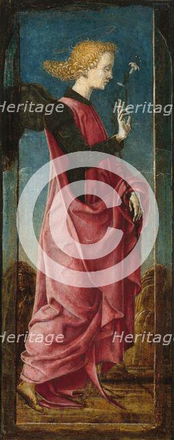 The Archangel Gabriel [middle left panel], c. 1470/1480. Creator: Cosmè Tura.