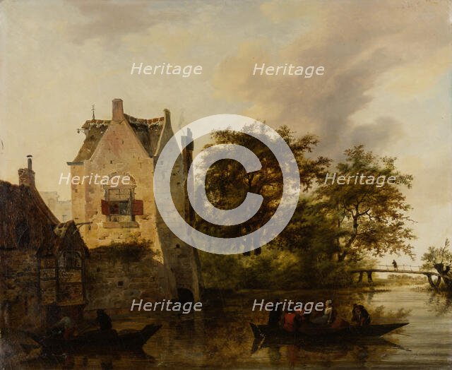 A Village Next to a Stretch of Water, 17th century. Creator: Conrad Eckhard.