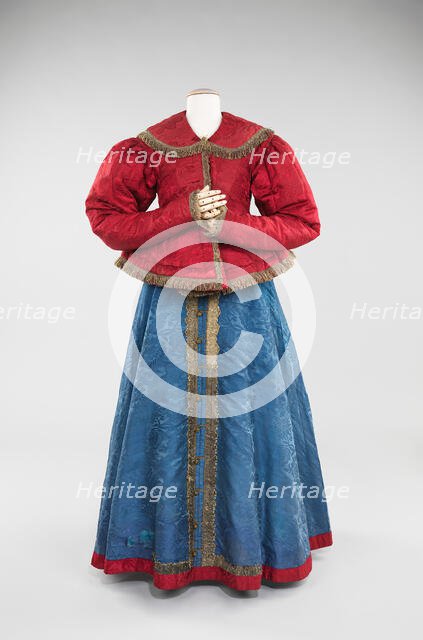 Dress, Russian, 1840-80. Creator: Unknown.