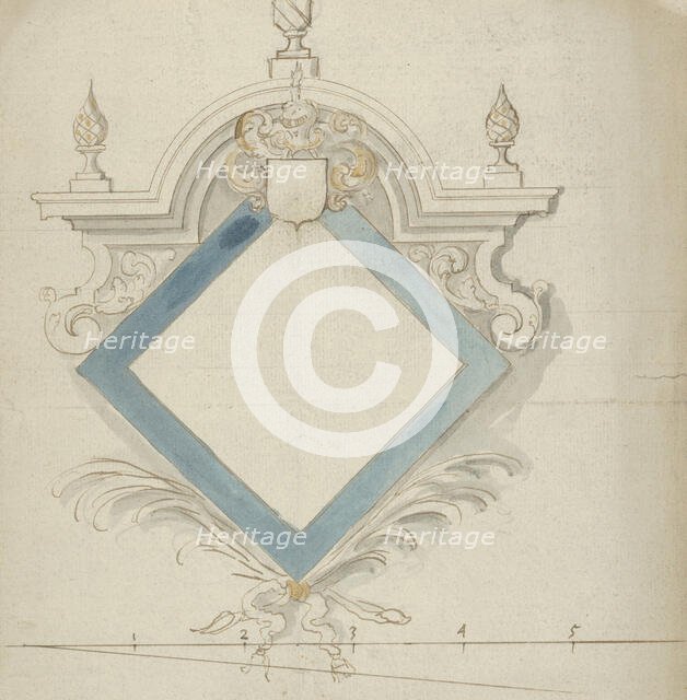 Epitaph with Lozenge-Shaped Panel, ca. 1683. Creator: Anon.