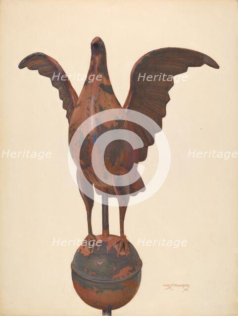 Flag-pole Finial Pigeon, 1935/1942. Creator: Chris Makrenos.