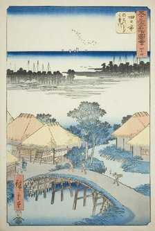 Yokkaichi: Nako Bay and the Mie River (Yokkaichi, Nako no ura Miekawa), no. 44 from the se..., 1855. Creator: Ando Hiroshige.