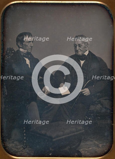 Two Elderly Men Conversing, ca. 1850. Creator: John Adams Whipple.