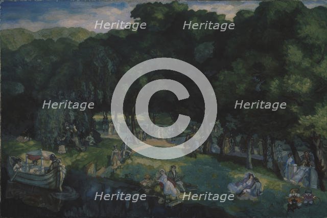 The Rest in the Michael Park. Artist: Sudeykin, Sergei Yurievich (1882-1946)