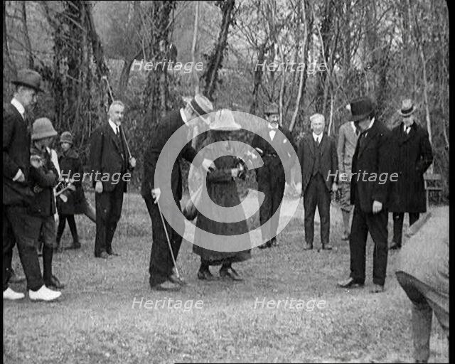 British People Playing Golf in the French Third Republic, 1922. Creator: British Pathe Ltd.