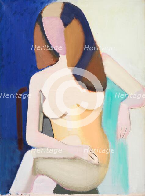 Seated Female Nude, 1950. Creator: Vilhelm Lundstrom.