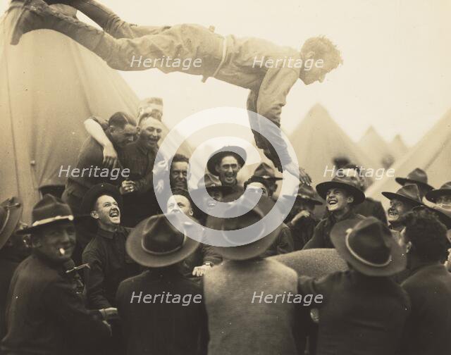 Soldier Thrown in Air, 1917. Creator: Lewis Wickes Hine.