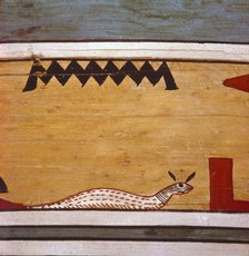 Egyptian Hieroglyphs inside outer coffin of steward, Seni from El Bersha, Egypt, c2000 BC Artist: Unknown.