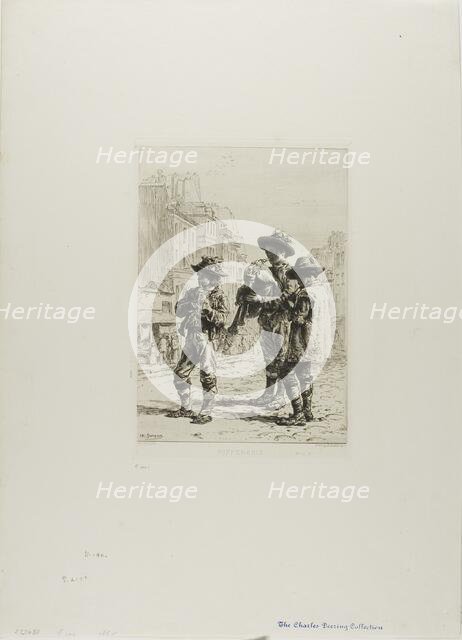 Pifferari, c. 1865. Creator: Charles Emile Jacque.