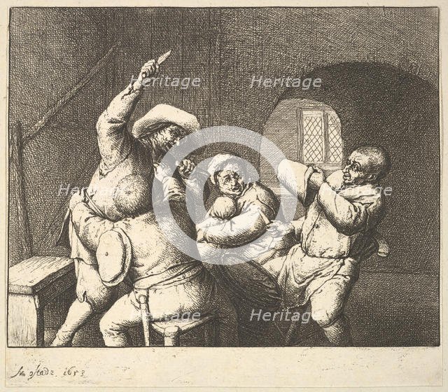 The Knife Thrust, 1610-85. Creator: Adriaen van Ostade.