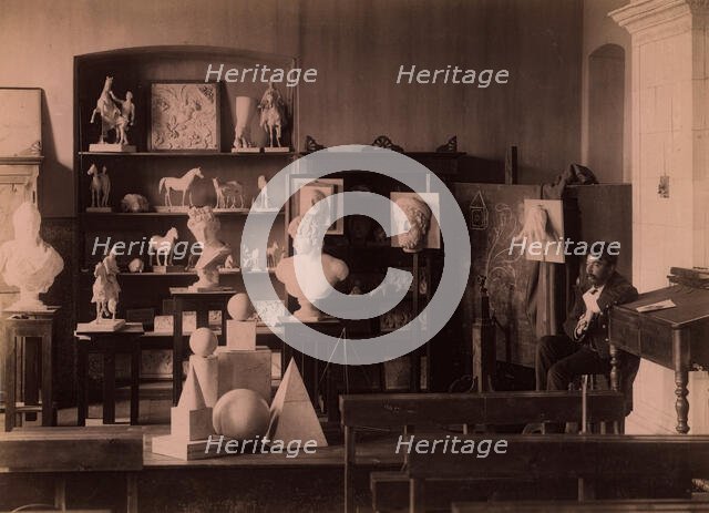 Drawing Class at the Real School in Tyumen', 1889. Creator: N Terekhov.