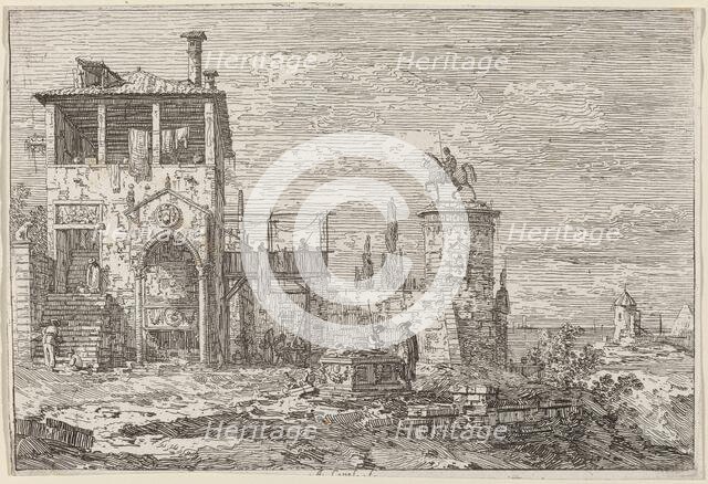 The Equestrian Monument, c. 1735/1746. Creator: Canaletto.