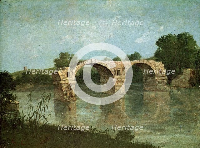 Le Pont d'Ambrussum, 1857.