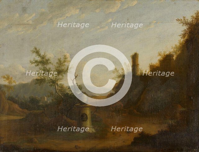 Italian landscape, probably first part of 18th century. Creator: Isaac de Moucheron.
